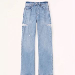 NWT Abercrombie & Fitch Curve Love Low Rise 90s Baggy Jean size 34 Short